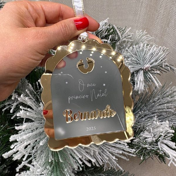 Enfeite 1ºNatal em acrílico