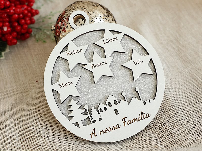 Bola de natal Família Estrelas Bola de natal Família Estrelas